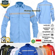 Baju Kemeja Safety Wearpack K3 Pria Wanita Lengan Panjang - Pakaian Seragam Atasan Werpack Lapangan