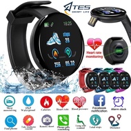 TES Original D18 Smart band Watch Heart Rate Monitor Men's Women's Smartwatch Round Fitness Digital 