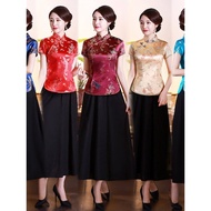 cheongsam top modern chinese style woman Old Ancient Top Plum Blossom Slim Performance Improved Cheo