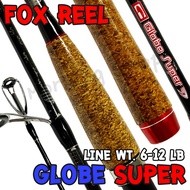คันสปิ๋ว หมาป่ากราไฟท์ FOX REEL GLOBE SUPER โกลบ ซุปเปอร์ ลาย X-Cross