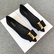 Ready Stock Kasut Perempuan Women's Flat Shoes Soft Soled Pointed Flat Shoes