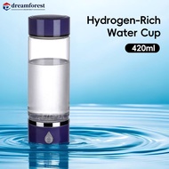 DREAMFOREST 450ml Hydrogen-Rich Water Cup Electric Hydrogen Absorption Water Generator Bottle Filter
