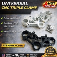 RXZ HANDLE CROWN BILLET CNC ALLOY BRACKET SILVER CHROME RXZ CUTTING ALUMINUM TRIPLE RXZ BRACKET CROW