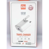 Type-C Xiaomi charger, Redmi charger  18W Fast Charger Turbo Charger Travel
