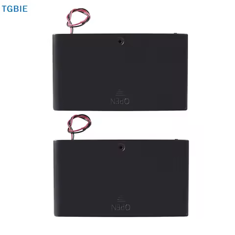 [TL][Y]1/2Pcs 8 Slots AA Battery Holder Battery Storage Case Box With Switch & Cover Batteries Stand