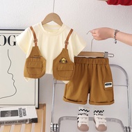 [B264] เสื้อผ้าเด็ก ชุดเด็กผู้ชาย ชุดเซ็ทเด็กชาย 2 ชิ้น ชุดแคมป์ปิ้งเด็ก ผ้าคอตตอน ไซส์ 80-120