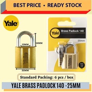 YALE BRASS PADLOCK 140 - 25MM