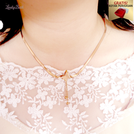 Kalung Titanium Wanita Anti Karat Korean Import Kupu Rantai Belut GRATIS KOTAK Mir4 - Lovelybutik