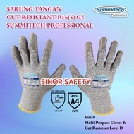 Summitech Pi 16(5) Cut Resistant Gloves Gy 9