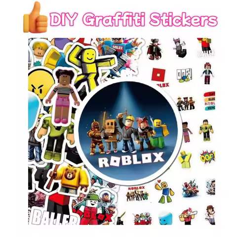 New Roblox New Graffiti Sticker High Color Value Anime Cartoon DIY Mobile Phone Case Hand Account Bo