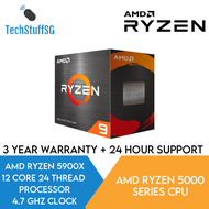 โปรเซสเซอร์เดสก์ท็อป AMD Ryzen 9 5900X 12คอร์24เธรด3.7GHz (4.8 GHz Max Boost) 100-061WOZ)