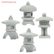 TasteTasty Retro Gazebo Chinese Lanterns Mini Pagoda Model Decoration Stone Miniature Statue Sandstone Home Accessories MY