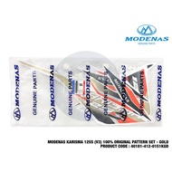MODENAS KARISMA 125S V3 G125 100% ORIGINAL STICKER PATTERN SET STRIPE 40181-412-0151KGD 40181-412-01