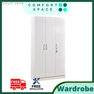 ✶Comfort Space - 3 Doors Wardrobe / Almari 2 Pintu / Set Bilik Tidur / Bilik tidur / Almari/white wa