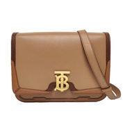 BURBERRY TB 中號 黃色牛皮TB單肩包 可拆卸肩帶