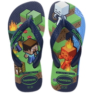 HAVAIANAS รองเท้าแตะเด็ก Kids Top Minecraft Flip Flops NAVY BLUE 41451250555K_H4BLXX
