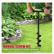 Manual Hand Drill Digger Earth Auger 60cm 3.9" Digger Post Hole Hand Drill Digger Earth Power Auger
