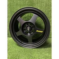 SPOON - 15 inch  7.0jj offset 35 4x100 Matt black  / Glossy Black Flow Forming (5.52KG)
