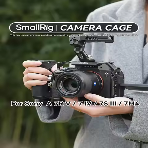 SmallRig 3667B 3668B 3669 Camera Cage Handle Grip 1/4" Expansion Holes Cold Shoe for Sony A7RV A7RIV