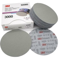 3M02085 Pyramid Beauty Sand Dish 20cm 3000 Mesh Back Velvet Sponge Disc Self-Adhesive Polishing Fine