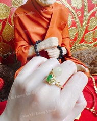 Nhẫn Ngọc Bóng Wattraimit Thái Lan Phong Cách Khmer