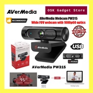 Avermedia PW315 Webcam | 1080P HD Ultra Wide Angle | Full HD 60FPS