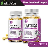 Ozmolts Milk Thistle Softgels Liveraide Silymarin Capsule Support Immune System and  Liver CareAntio