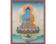 古董醫藥師佛唐卡  古代療法