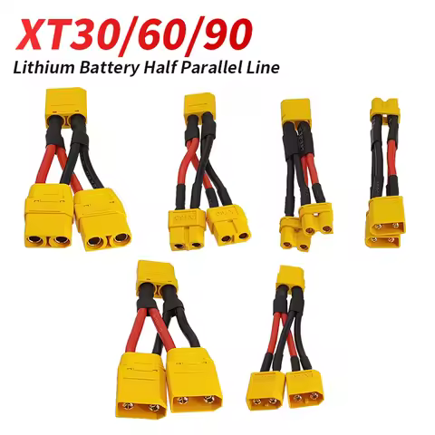Y-type XT90 XT60 XT30 Lithium Battery Connector Cable 1 to 2 Parallel Line XT90 Male to Female Drone