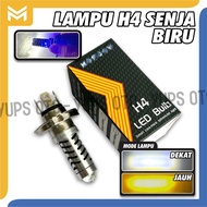 HEADLAMP FRONT LIGHT LED MAIN LIGHT MOTORCYCLE CAR H4 SENJA BLUE LED LASER SOCKET H4 WHITE YELLOW AC