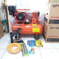 Kompresor MUSTANG 1/4HP +Mesin Bensin HONDA GP160 Berkualitas