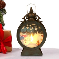 Christmas Snow Lantern Light Portable Christmas Lantern With Flickery LED Candles Christmas Decorative Lantern Hanging Candle