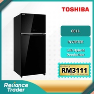 TOSHIBA AG66MA 661L 2-DOORS DUO HYBRID INVERTER REFRIGERATOR PETI SEJUK