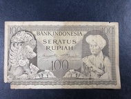 Uang Kuno Indonesia 100 Rupiah Seri Kebudayaan Tahun 1952 F