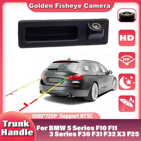 1080x720P Waterproof HD CCD Night Vision Vehicle Rear View Reverse Camera For BMW 5 Series F10 F11 3