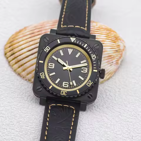 Seiko Mod Dial NH35 Square Watch Stainless Steel Sapphire Glass Fit NH35 NH36 Automatic Movement Wat