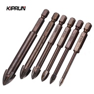 KIPRUN Tungsten Carbide Glass Drill Bit Alloy Carbide Point Tile & Glass Cross Head Drill Bits, 4/5/