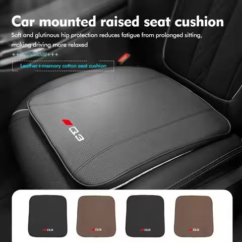 Leather Car Seat Cover Pad Non-Slip Mat Cushion Accessories For Audi Q2 Q3 Q5 Q7 Q8 QS5 Quattro S3 S
