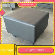 Bangku Kulit PVC Hitam  H15" L21" W21"