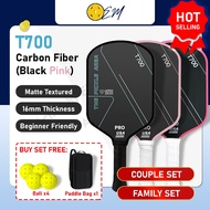 [Ship Within 24hours‼️] Ready Stock T700【COUPLE/FAMILY】16mm Carbon Fiber Pickleball Paddle