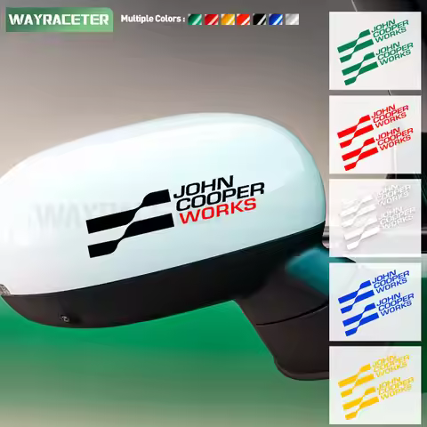 2 Pcs Rearview Mirror Decal Sticker For MINI Cooper F66 John Cooper Works Countryman U25 F65 F67 F55