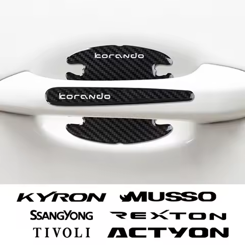 8pcs Car Door Handle Bowl Protective Anti Scratch Sticker For Ssangyong Korando Kyron Musso Rexton T