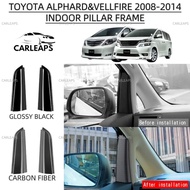 Carleaps toyota Alphard vellfire anh20 2008-2014 Carbon fiber indoor pillar frame accessories