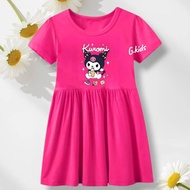 Dress kuromi n melodi anak perempuan/ dress cantik model kerut anak
