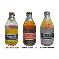 SANDING SEALER BOTTLE : CLEAR GLOSS LACQUER BOTTLE " LACQUER FLO BOTTLE