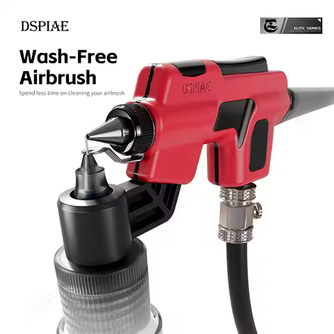 DSPIAE PT-AB Wash-Free Airbrush Set With Marker Rack Easy Spray Gundam Model Painting for Modeler Ho