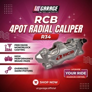 RCB R34 RADIAL BRAKE CALIPER 4 PISTON SIZE 100MM & 108MM UNIVERSAL