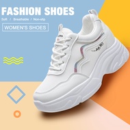 Korean Chunky High Cut Fashion White Rubber sneakers for women  fashion shoes womens sports all-matc