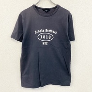 Brooks Brothers 346 短袖印花T卹，海軍藍，S碼（古著）