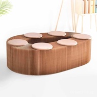 Space-Saving Creative Accordion Wedding Paper Stool Long Bench Home Folding Nordic Portable Furnitur